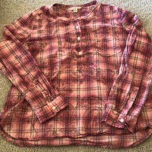 Croft and burrow western button down shirt women’s size medium